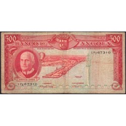 Angola - Pick 95 - 500 escudos - Série 1 Py - 10/06/1962 - Etat : B