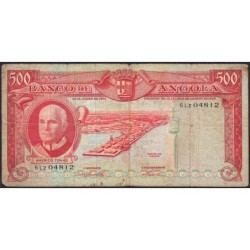 Angola - Pick 95 - 500 escudos - Série 6 Lz - 10/06/1962 - Etat : B