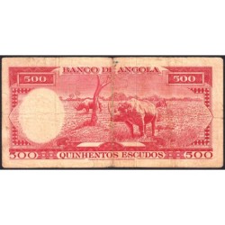 Angola - Pick 95 - 500 escudos - Série 12 Lu - 10/06/1962 - Etat : B