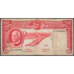 Angola - Pick 95 - 500 escudos - Série 17 Vx - 10/06/1962 - Etat : B+