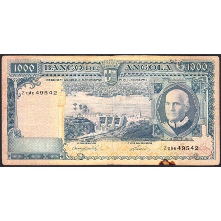 Angola - Pick 96_1 - 1'000 escudos - Série 2 qAe - 10/06/1962 - Etat : TB-