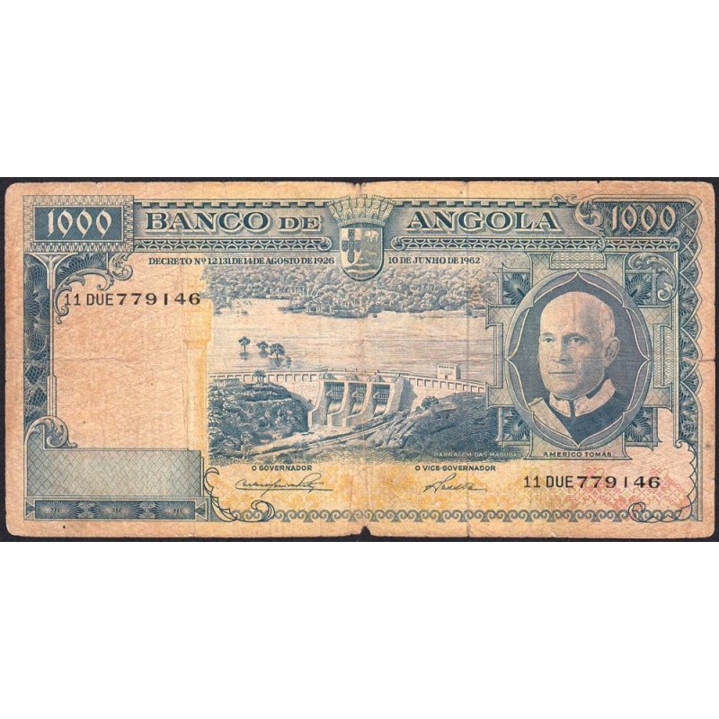 Angola - Pick 96_2 - 1'000 escudos - Série 11 DUE - 10/06/1962 - Etat : B