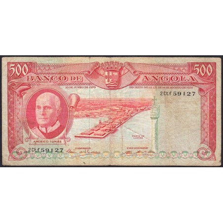 Angola - Pick 97_1 - 500 escudos - Série 2 Ctf - 10/06/1970 - Etat : B+