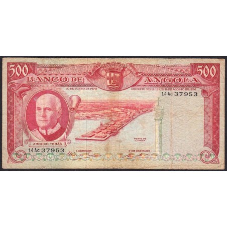 Angola - Pick 97_2 - 500 escudos - Série 14 Ac - 10/06/1970 - Etat : TB-