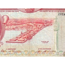 Angola - Pick 97_2 - 500 escudos - Série 20 Ea - 10/06/1970 - Etat : B-