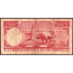 Angola - Pick 97_2 - 500 escudos - Série 31 aG - 10/06/1970 - Etat : B+