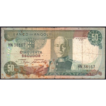Angola - Pick 100 - 50 escudos - Série HN - 24/11/1972 - Etat : B