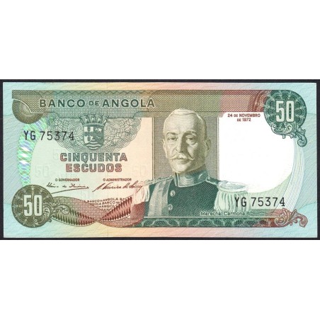 Angola - Pick 100 - 50 escudos - Série YG - 24/11/1972 - Etat : pr.NEUF