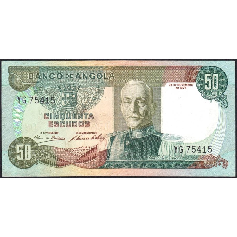 Angola - Pick 100 - 50 escudos - Série YG - 24/11/1972 - Etat : SUP+