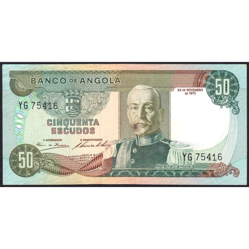 Angola - Pick 100 - 50 escudos - Série YG - 24/11/1972 - Etat : SUP