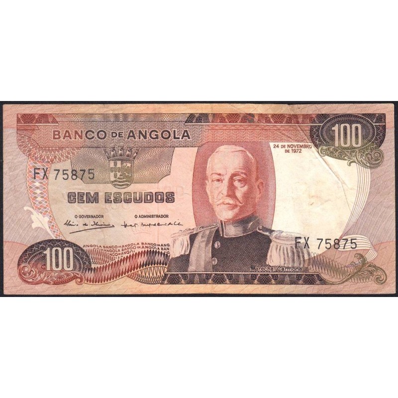Angola - Pick 101 - 100 escudos - Série FX - 24/11/1972 - Etat : TB-