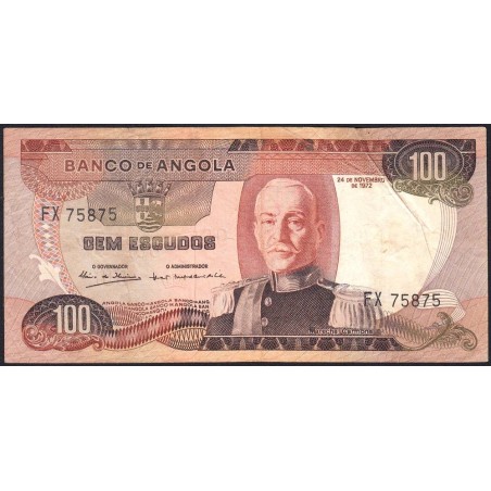 Angola - Pick 101 - 100 escudos - Série FX - 24/11/1972 - Etat : TB-