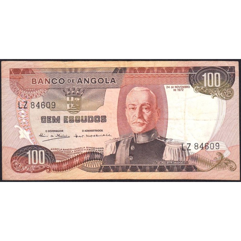 Angola - Pick 101 - 100 escudos - Série LZ - 24/11/1972 - Etat : TB+