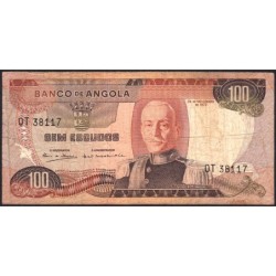 Angola - Pick 101 - 100 escudos - Série OT - 24/11/1972 - Etat : B