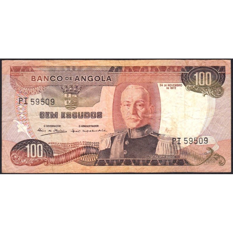 Angola - Pick 101 - 100 escudos - Série PI - 24/11/1972 - Etat : TB-