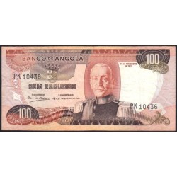 Angola - Pick 101 - 100 escudos - Série PK - 24/11/1972 - Etat : TB-