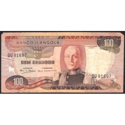 Angola - Pick 101 - 100 escudos - Série QU - 24/11/1972 - Etat : B