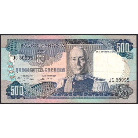 Angola - Pick 102 - 500 escudos - Série JC - 24/11/1972 - Etat : TTB