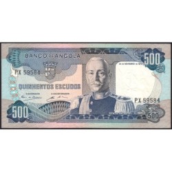Angola - Pick 102 - 500 escudos - Série PX - 24/11/1972 - Etat : TTB