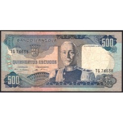 Angola - Pick 102 - 500 escudos - Série TG - 24/11/1972 - Etat : TB-