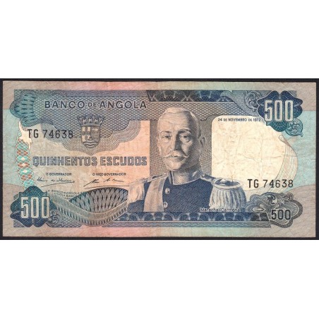 Angola - Pick 102 - 500 escudos - Série TG - 24/11/1972 - Etat : TB-