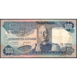 Angola - Pick 102 - 500 escudos - Série TG - 24/11/1972 - Etat : TB-