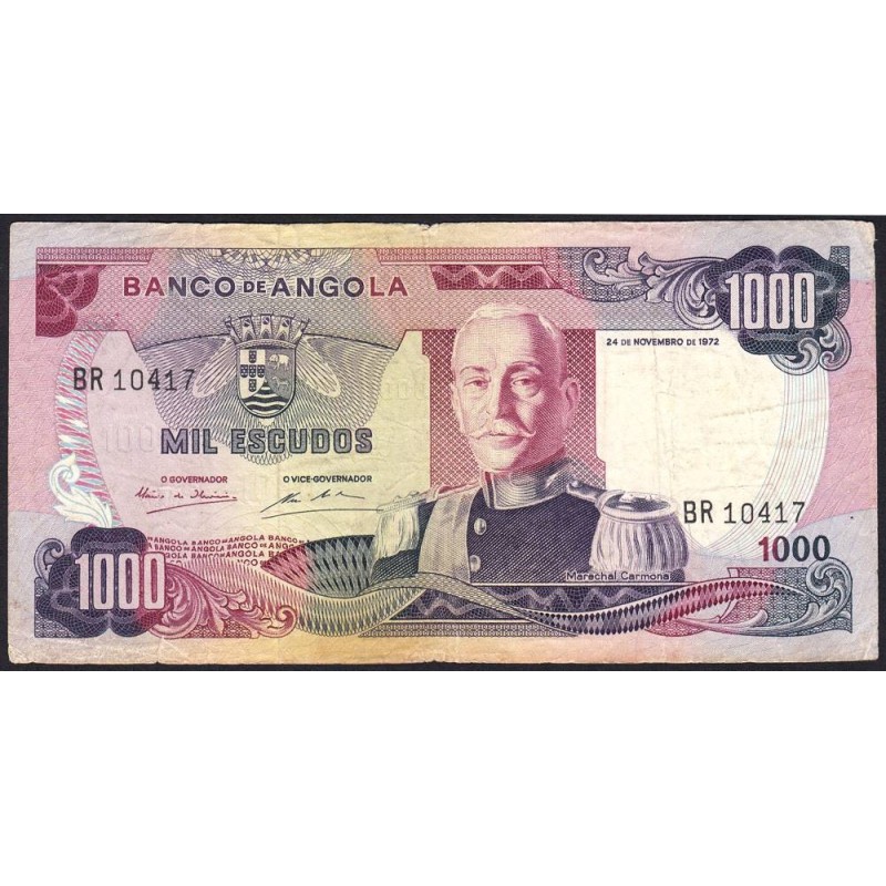 Angola - Pick 103 - 1'000 escudos - Série BR - 24/11/1972 - Etat : TB+