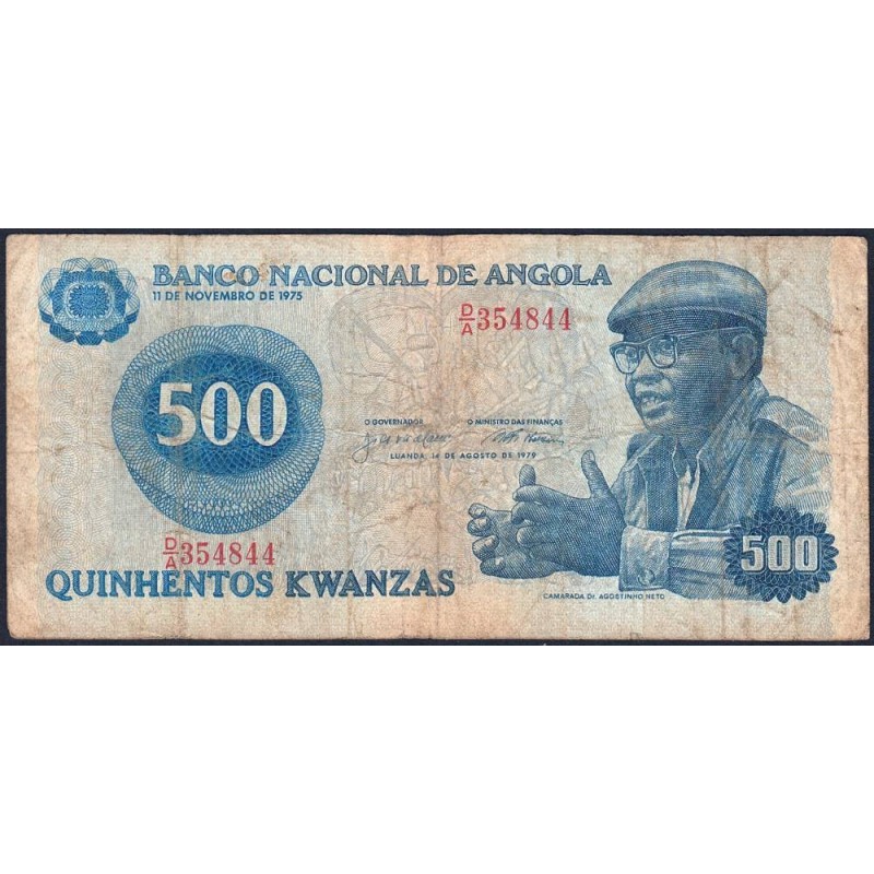 Angola - Pick 116 - 500 kwanzas - Série D/A - 14/08/1979 - Etat : TB-