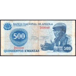 Angola - Pick 116 - 500 kwanzas - Série N/A - 14/08/1979 - Etat : TB