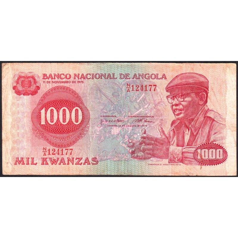 Angola - Pick 117 - 1'000 kwanzas - Série N/A - 14/08/1979 - Etat : TB
