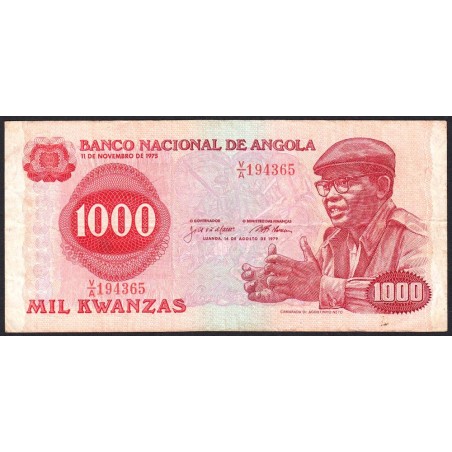 Angola - Pick 117 - 1'000 kwanzas - Série V/A - 14/08/1979 - Etat : TB+
