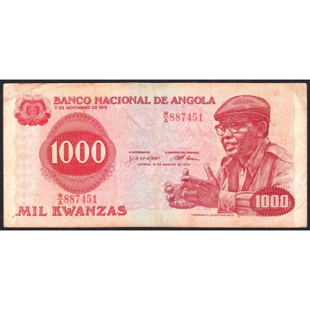 Angola - Pick 117 - 1'000 kwanzas - Série W/A - 14/08/1979 - Etat : TB