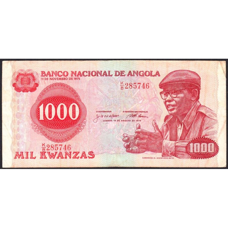 Angola - Pick 117 - 1'000 kwanzas - Série K/B - 14/08/1979 - Etat : TB+
