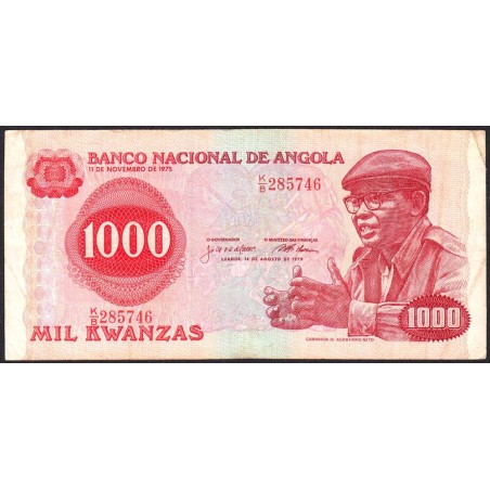 Angola - Pick 117 - 1'000 kwanzas - Série K/B - 14/08/1979 - Etat : TB+