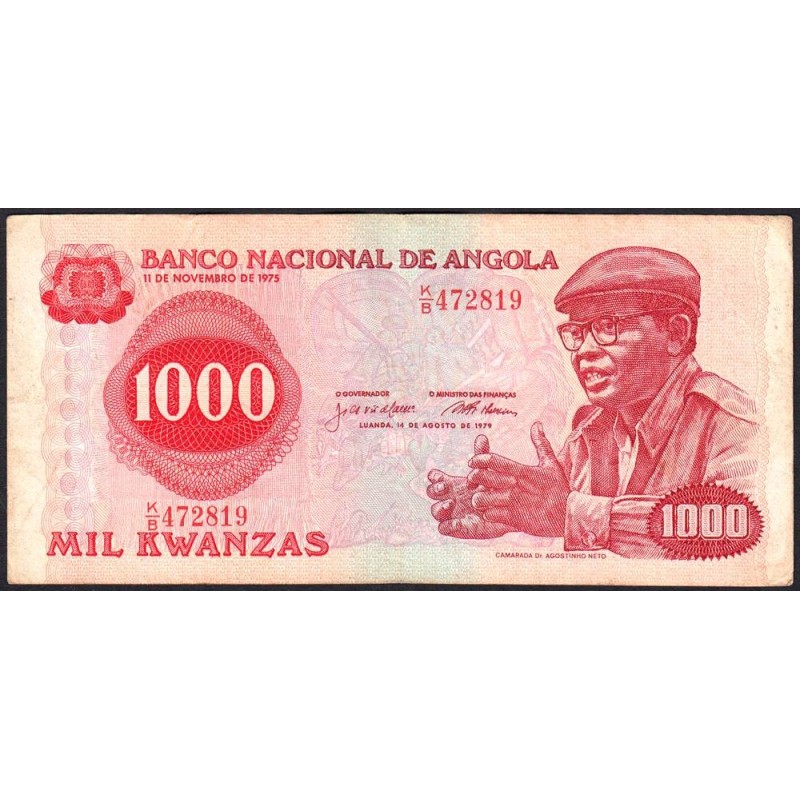 Angola - Pick 117 - 1'000 kwanzas - Série K/B - 14/08/1979 - Etat : TTB-