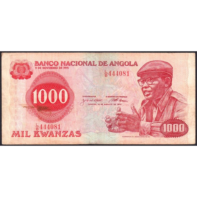 Angola - Pick 117 - 1'000 kwanzas - Série L/B - 14/08/1979 - Etat : TB