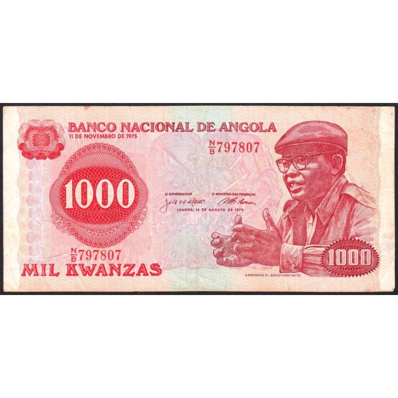 Angola - Pick 117 - 1'000 kwanzas - Série N/B - 14/08/1979 - Etat : TB+