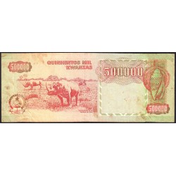 Angola - Pick 134 - 500'000 kwanzas - Série JJ - 04/02/1991 - Etat : TB-