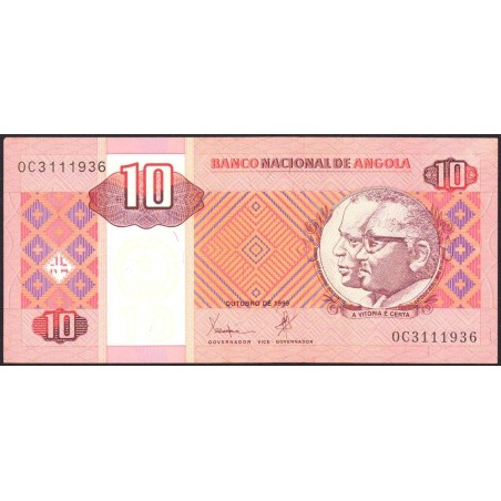Angola - Pick 145a - 10 kwanzas - Série OC - 10/1999 - Etat : pr.NEUF