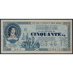 50 kg Papiers et cartons en l'état - 03/1946 - Code IS - Série EE - Etat : SUP+