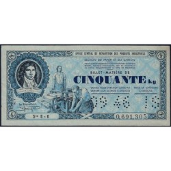 50 kg Papiers et cartons en l'état - 09/1946 - Code IS - Série EE - Etat : SUP+