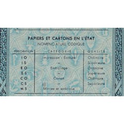 50 kg Papiers et cartons en l'état - 09/1946 - Code IS - Série EE - Etat : SUP+