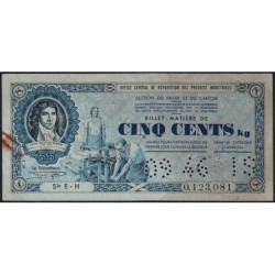 500 kg Papiers et cartons en l'état - 09/1946 - Code IS - Série EH - Ministère des Armées - Etat : TTB