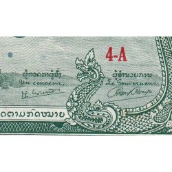 Laos - Pick 1a - 1 kip - Série 4 A - 1957 - Etat : TTB+
