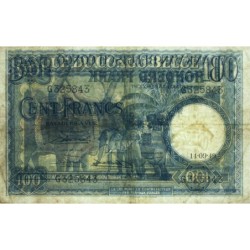 Congo Belge - Pick 17d_2 - 100 francs - Série G - 14/09/1949 - Etat : TB à TB+