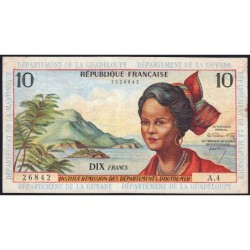 Antilles Françaises - Pick 8a - 10 francs - Série A.4 - 1964 - Etat : TB à TB+