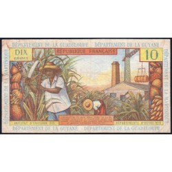 Antilles Françaises - Pick 8a - 10 francs - Série A.4 - 1964 - Etat : TB à TB+