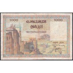 Maroc - Pick 47_2 - 1'000 francs - Série X.23 - 15/11/1956 - Etat : TB à TB+