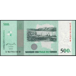 Rép. Démocr. du Congo - Pick 100 - 500 francs - Série U B - 30/06/2010 - Commémoratif - Etat : NEUF