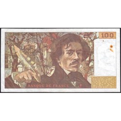 F 69-04b - 1980 - 100 francs - Delacroix - Série B.34 - Etat : TB